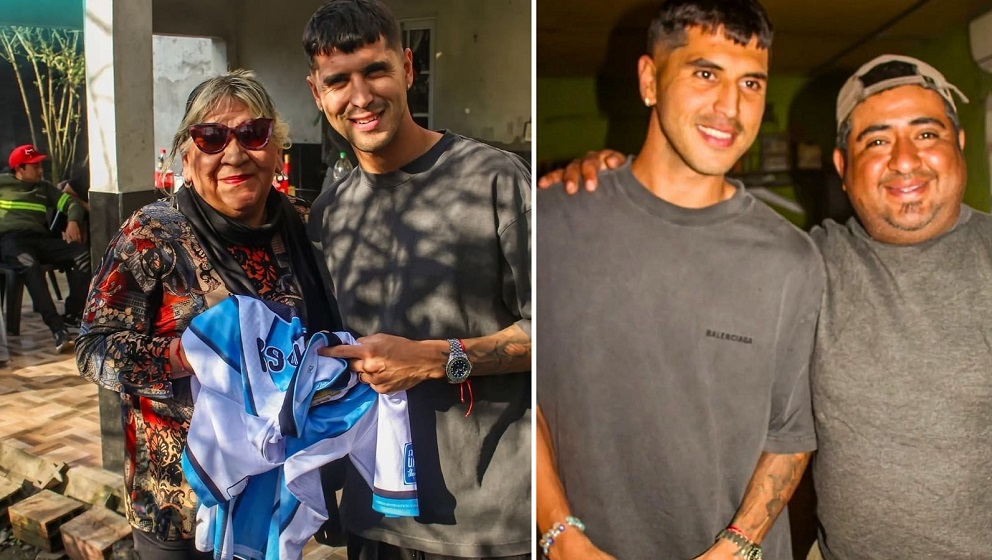 Mates, firmas y abrazos: Exequiel Palacios volvió a su Famaillá natal tras el subcampeonato